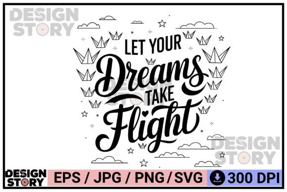 Dreams Take Flight Heart Typography Art: A Visual Language of Inspiration