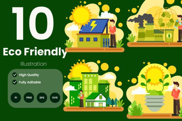 Eco Friendly Illustration Pack: Enhancing Visual Communication with Sustainable Design