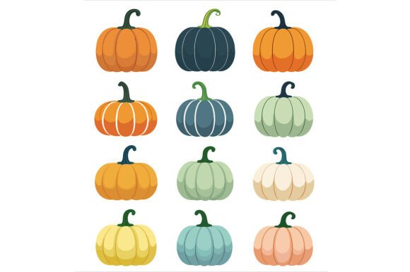 Exploring the Creative Potential of Colorful Pumpkin Vector Art