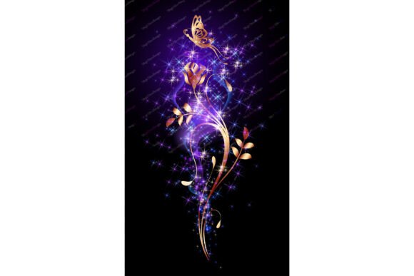 Fantastic Golden Rose Ornament Butterfly: A Practical Asset for Designers