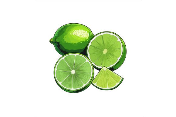 Fresh Green Limes: A Versatile Design Asset for Creative Projects