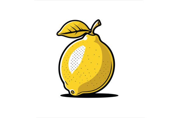 Fresh Lemon Illustration for Creative Projects