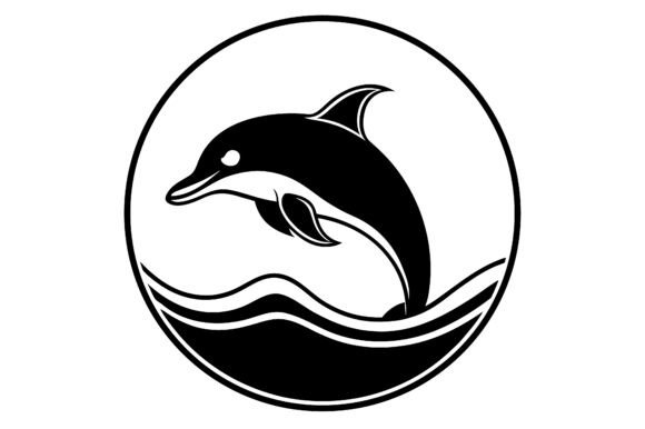 How the Abstract Dolphin Jumping Wave Circle Design Can Elevate Your Creative Projects