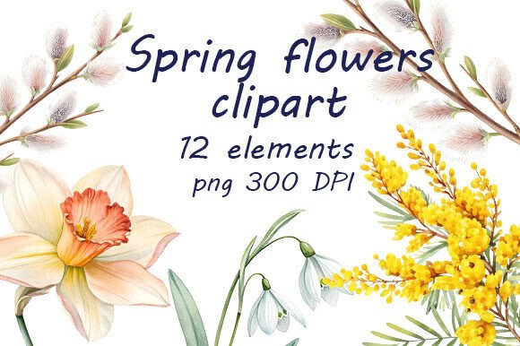 Spring Flowers, Clipart, Watercolour: Elevating Your Creative Projects