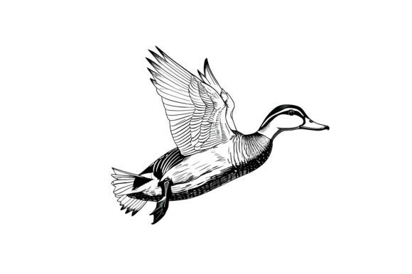 Vector Art of Duck Flying: Creative Design Possibilities for Every Project