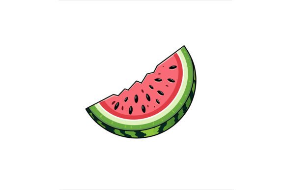 Vector Art of Watermelon Slice