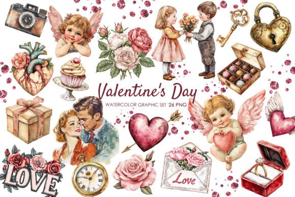 Vintage Valentine's Day Clipart: Creative Inspiration for Every Project