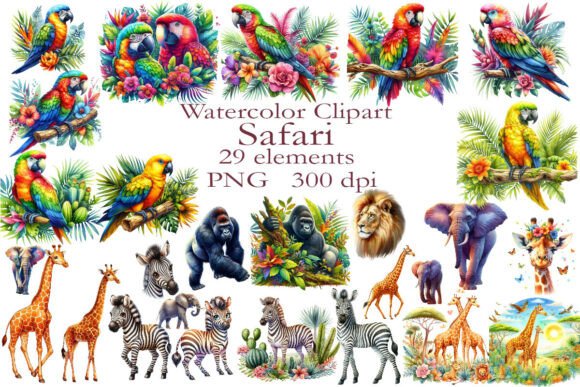 Watercolor Safari Clipart PNG: A Guide to High-Quality Digital Art